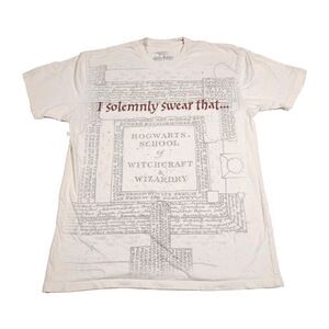 Harry Potter Wizarding World Hogwarts T-shirt Size L Universal Studios Marauders